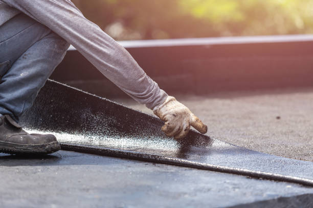 Professional Basement Waterproofing technician working in Springport, MI